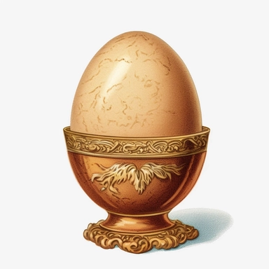 clipart, 1800s, boiled egg, no background