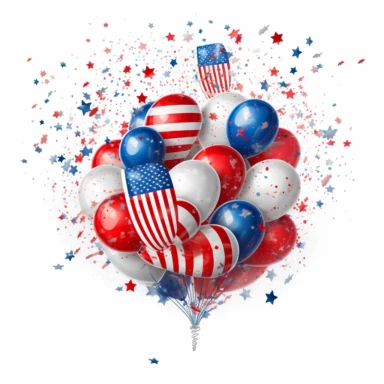july 4 US,indepedance day,clipart,white background