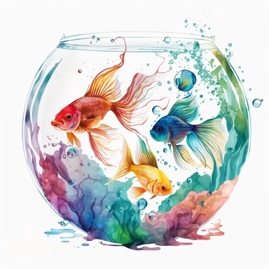 fishbowl clipart watercolor png clipart white background