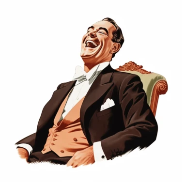 intage 1920 Man laughing with closed eyes Clipart Illustration, Chromolithograph, 1920s Illustration, Vintage, Chromolithograph, Colorful, Antique, Ephemera, Clipart, 8k, Isolated on white