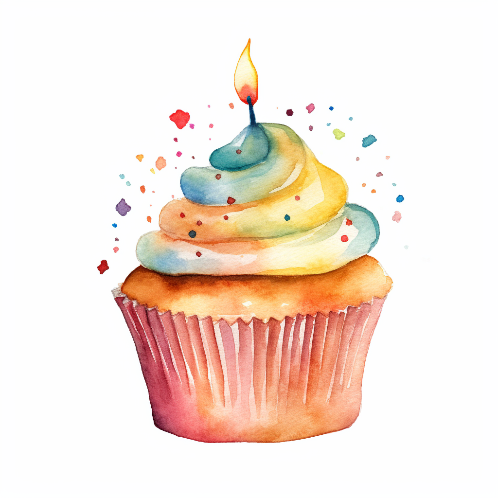cupcake candle cliparts