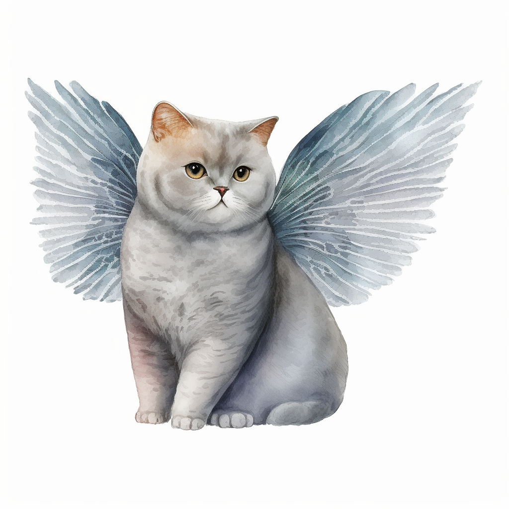 cat angel cliparts