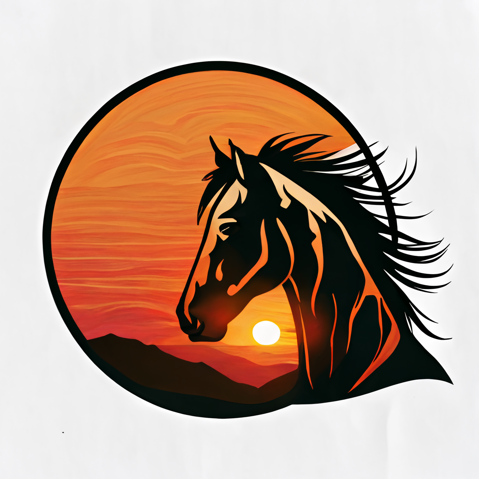 horse head clip art
