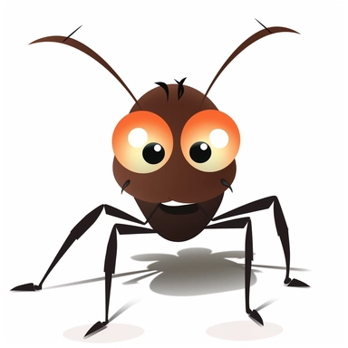 Cute Ant , Aquatic style, clipart, white background,