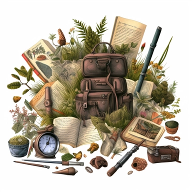 stationery, books, notebooks, pencils, backpacks, folders, globes, computers, and many more, illustrations, clipart, meticulously hand-illustrated, bringing the beauty of nature, white background