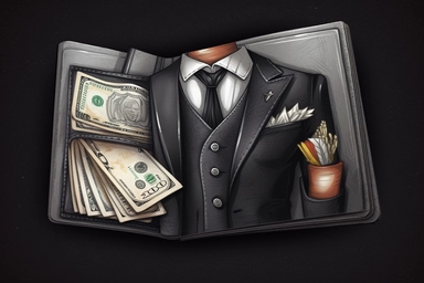Groomsmen wallet clipart _ vector_ sticker_ art_ t - shirt_ design, ultra - detailed, hyper - realistic, Unreal Engine, Cinematic, 16k, hyperréalisme