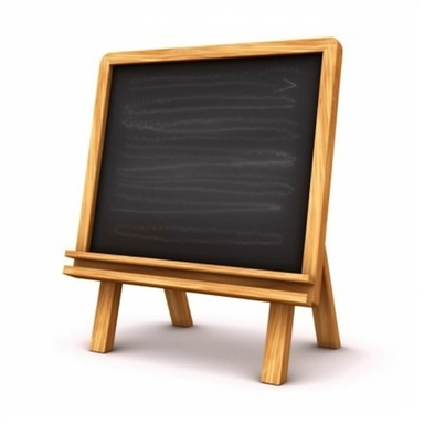Wooden blackboard, Illustration clipart, on a white background, extremely detailed, illustration, digital art