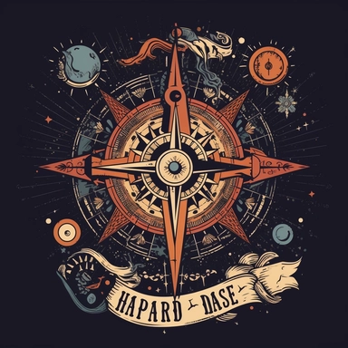Make a clipart of father and compass related to this quote Dad, you're the compass that guides us. Happy Father's Day!