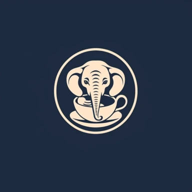 Your creative skills are sought to design a coffee logo that meets the following criteria: it must feature a minimalist design elephant clip art, adhere strictly to a deep blue color scheme, and exude a sense of class, luxury, and elegance. Your task is to create a visually appealing logo that resonates with sophistication and simplicity. Consider the following guidelines while designing the logo: Minimalist Design Elephant Clip Art: Incorporate a minimalist elephant clip art as the central them