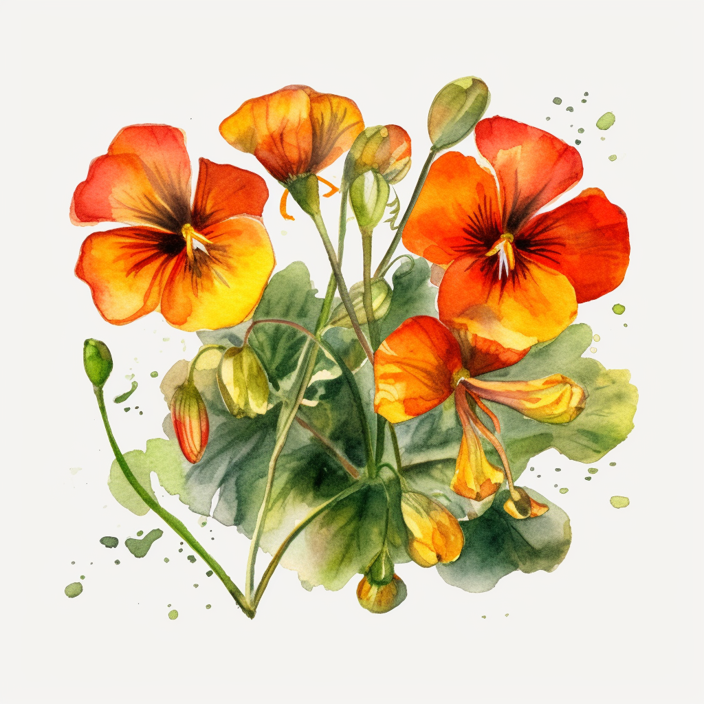 nasturtium flower cliparts