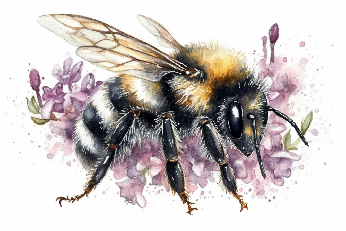 flower bee cliparts