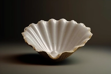 clam shell with pearl decoration, open clam shell on a black background, like clipart style, mysterious, luxurious, 4k , octane render, unreal engine,
