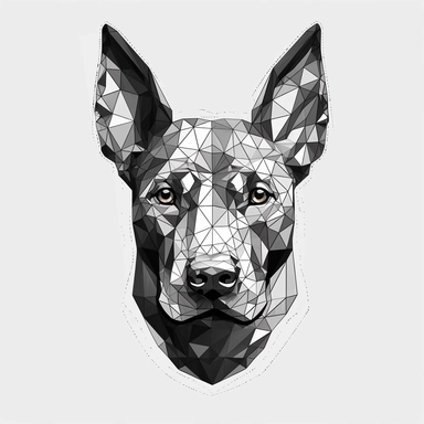 doberman clipart no background, white, black, svg, sketchbook, free lines, on paper