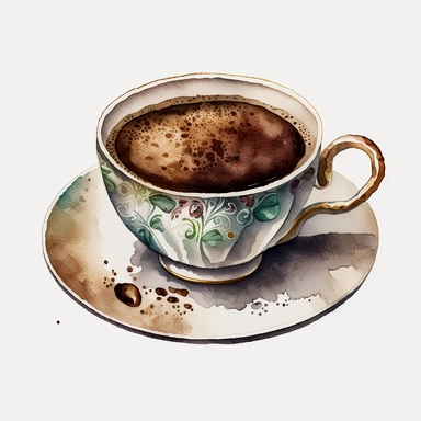 watercolour expresso coffee cup with expresso coffee perfect cup of expresso coffee beautifully detailed shot of expresso coffee png image,high resolution,300dpi,graphic clipart,computer graphics