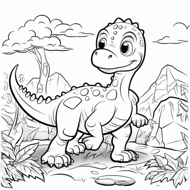 prehistoric dinosaur coloring pages | prehistoric dinosaur coloring pages free | baby dinosaur printable coloring clipart, in the style black and white, simplistic cartoon, light white and gray, uhd image, whimsical comic strip, dotted