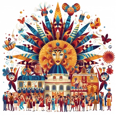 clipart a carnival, white background