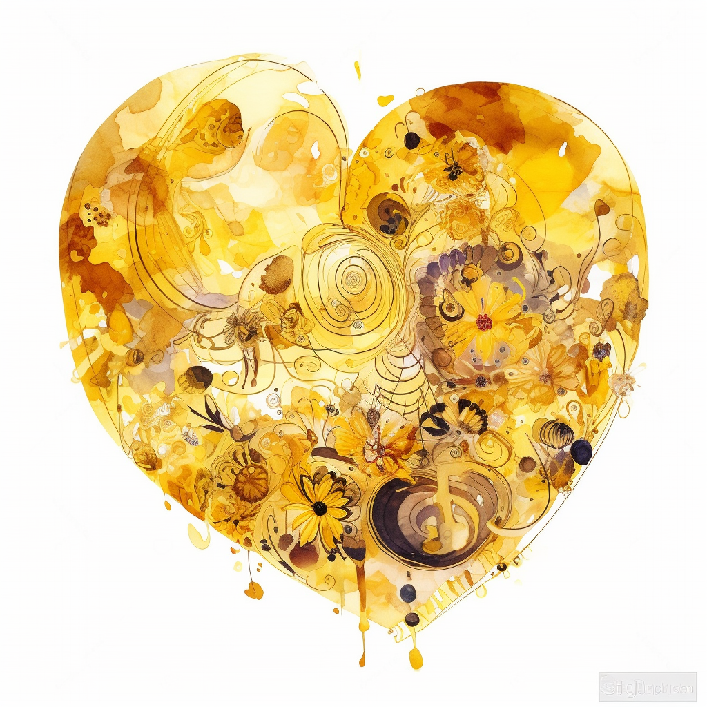 golden hearts cliparts