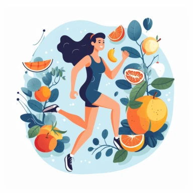 Design a clipart that represents a healthy lifestyle and wellness.