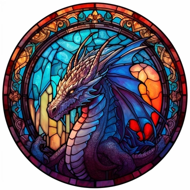 clipart on white background, stained glass dragon, i cant believe how beautiful this is, fantasycore, dragoncore, mysticalcore
