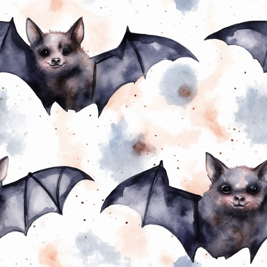 black bat, watercolor clip art, grunge colors, white space, uniform organization, 8k