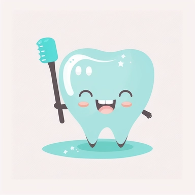 simple clipart. dentist cute. white background
