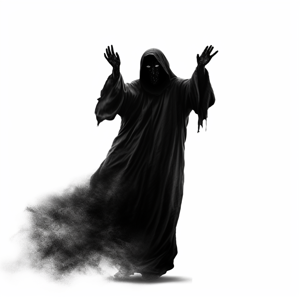 DEATH APPARENT IN BLACK CLOTHES WITHOUT A FACE FLYING SCARY CLIPART ON ...