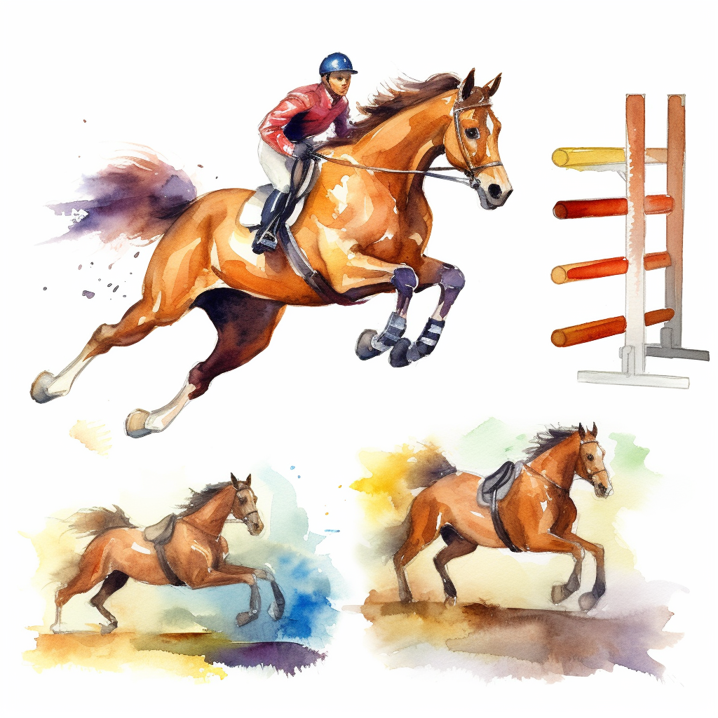 horse riding clipart