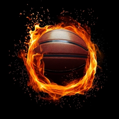 a basketball in fire and water on a black background, clipart, high - definition picture, flares, icon, boiling, sparky, couches vibrating and melting, streaming, overpowered, app icon, freeze time, full head and shoulders, in front of a round, pack, gril