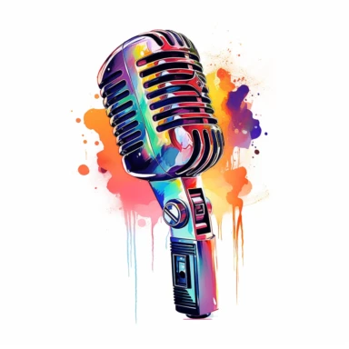 microphone theme design clipart