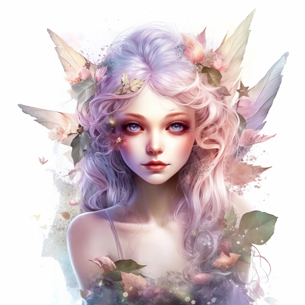 Enigmatic Fairy with an enigmatic aura, highly detailed face, and a ...