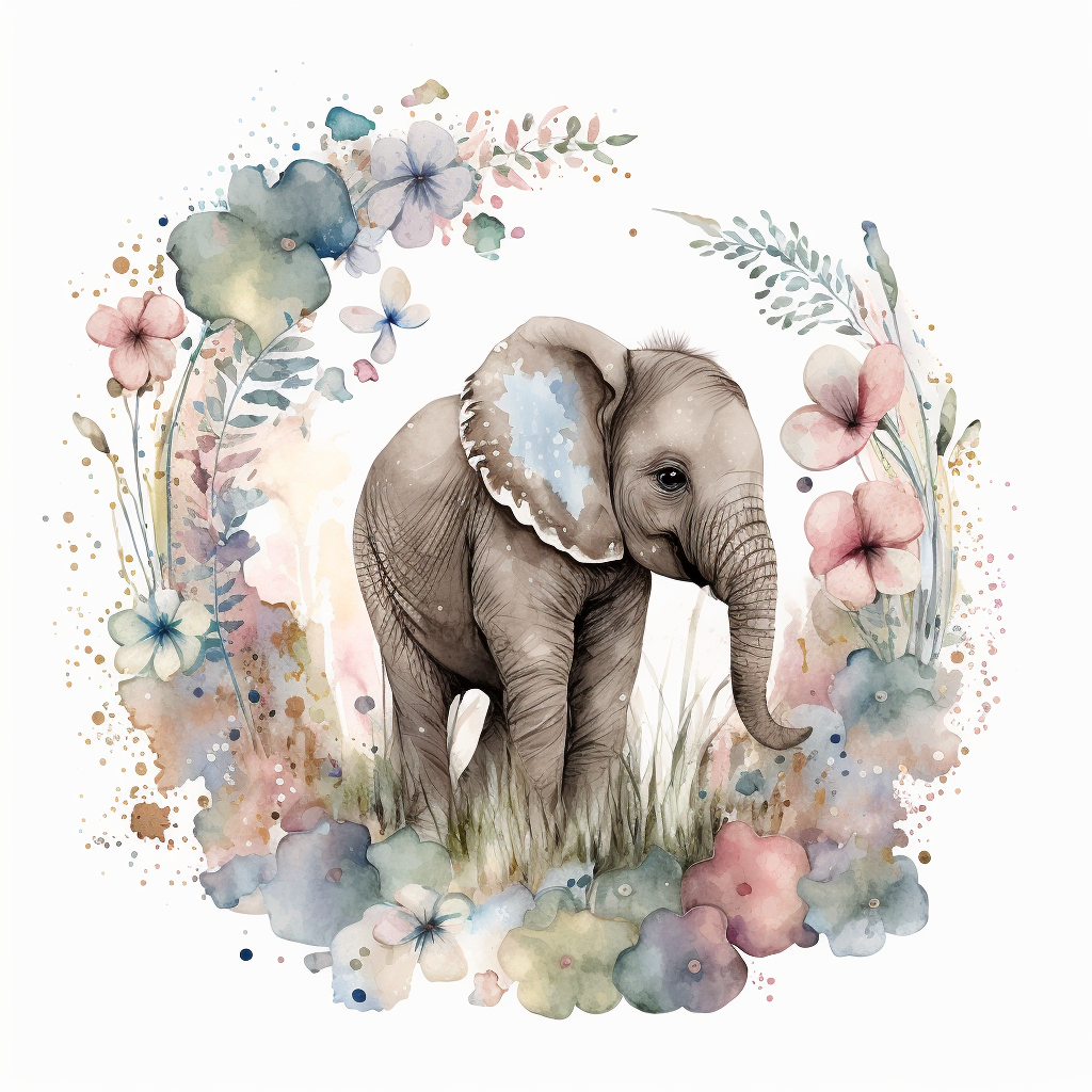 baby elephant clipart