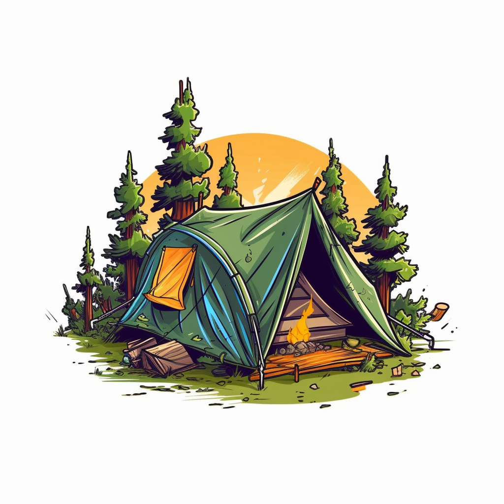 camping shirt cliparts