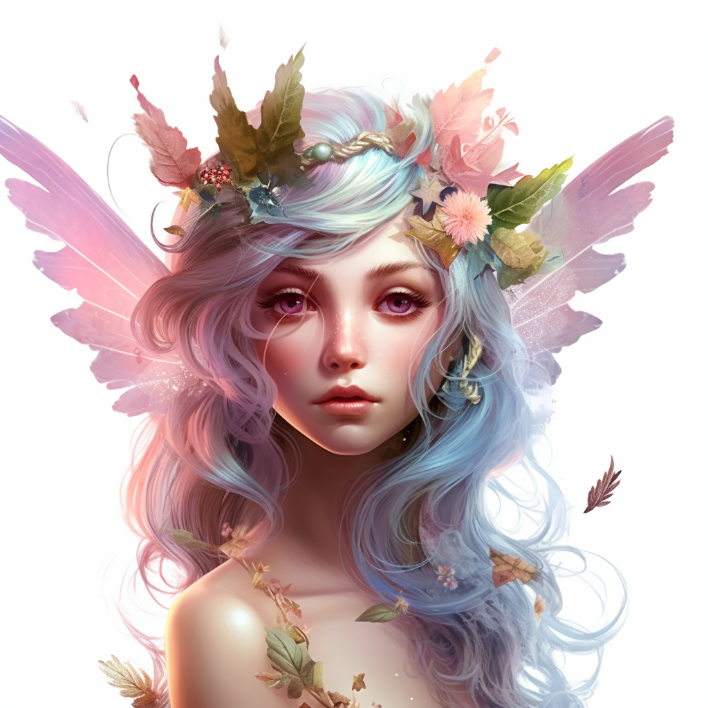 Enigmatic Fairy with an enigmatic aura, highly detailed face, and a ...