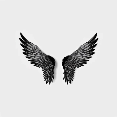 Angel Wings Svg , Angel Wings Clip Art, Wings Cut File For Silhouette, white background