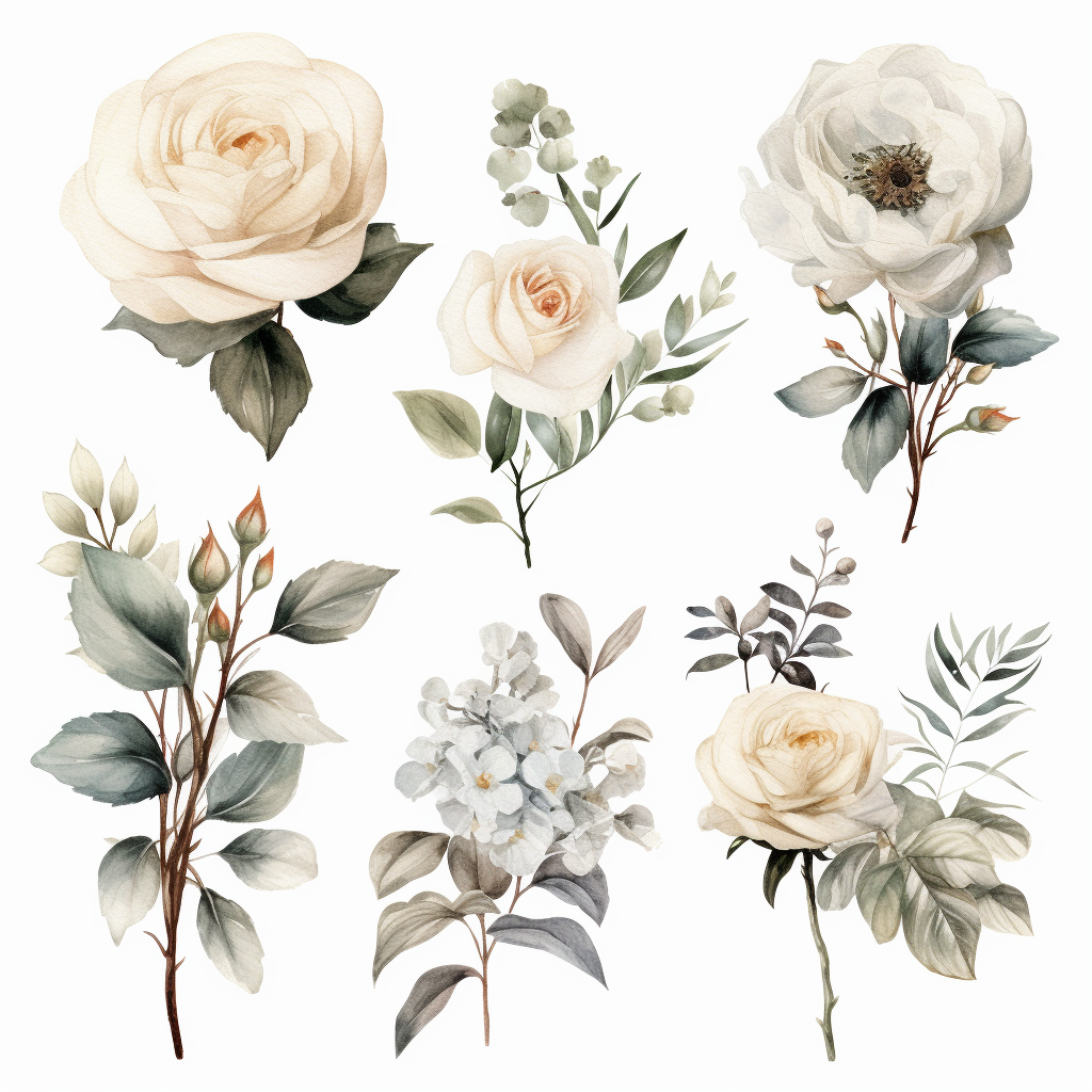gray flower cliparts
