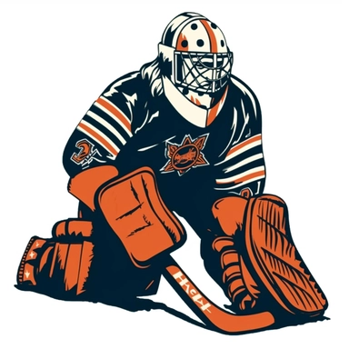 clipart of female hockey goalie