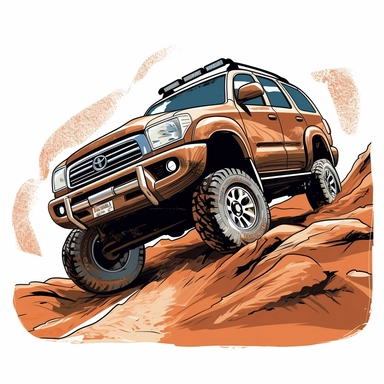 2004 Toyota sequoia off-road aggressive terrain clipart
