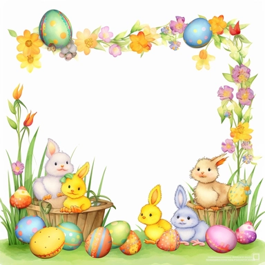 Easter clipart page border