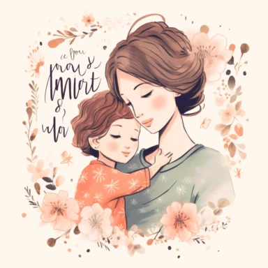 Elegant calligraphy quote clipart in the style of hikari shimoda, displaying a variety of heartfelt and inspiring quotes to celebrate mothers and their love.