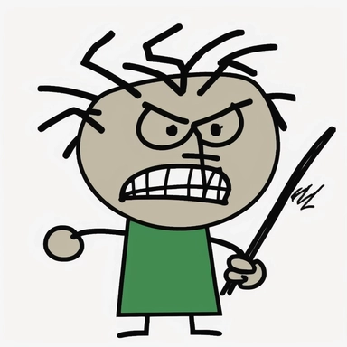 angry stick figure clipart
