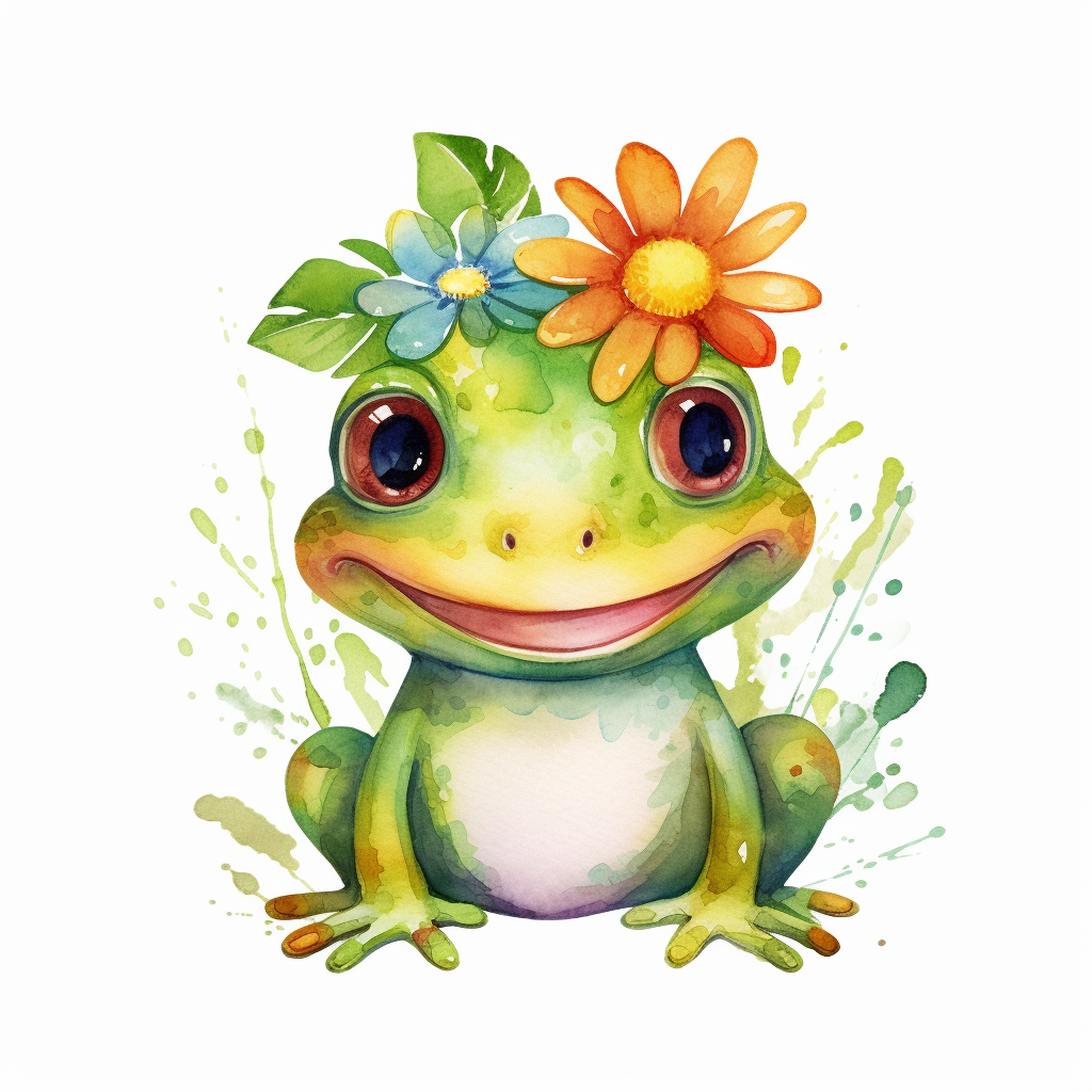 cartoon frogs clipart