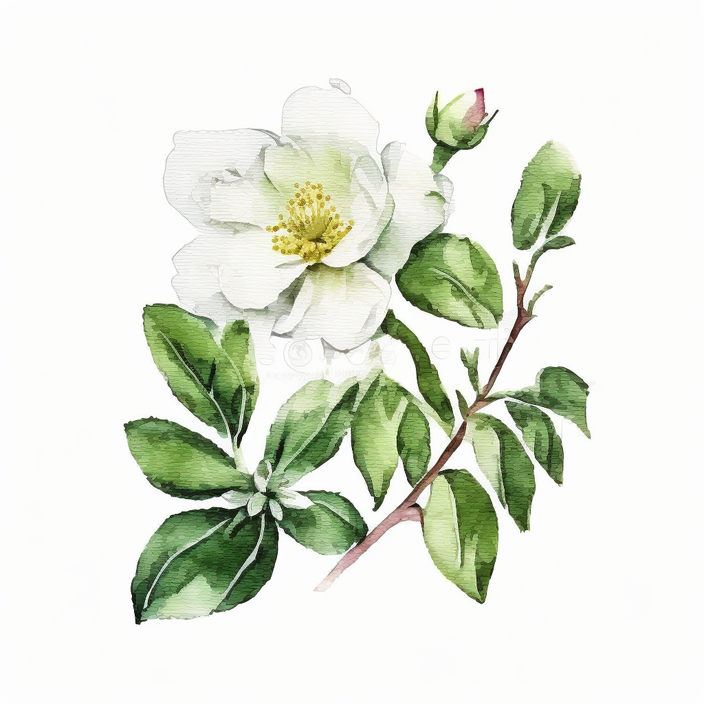 green floral cliparts