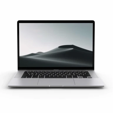 Laptop isolated on white background with two clipping paths included