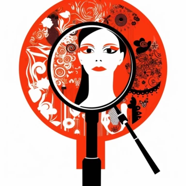 vector graphic design clipart simple society under observation symbolic, magnifier,