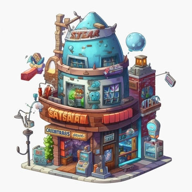 Monster Arcade Recreational Store, transparent clipart graphic