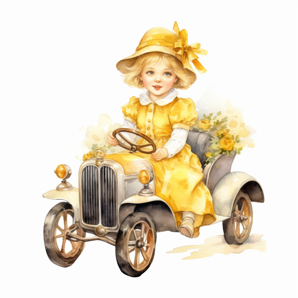 girl driving cliparts
