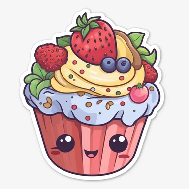 one sweet food cartoon clipart sticker