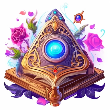 Create One clipart inspired by Magical Artifact: Design clipart depicting powerful and mysterious magical artifact from fantasy book, such as ancient spellbook in 4K. so it can be used in fantasy books. beautifull coloring in style of pixar
