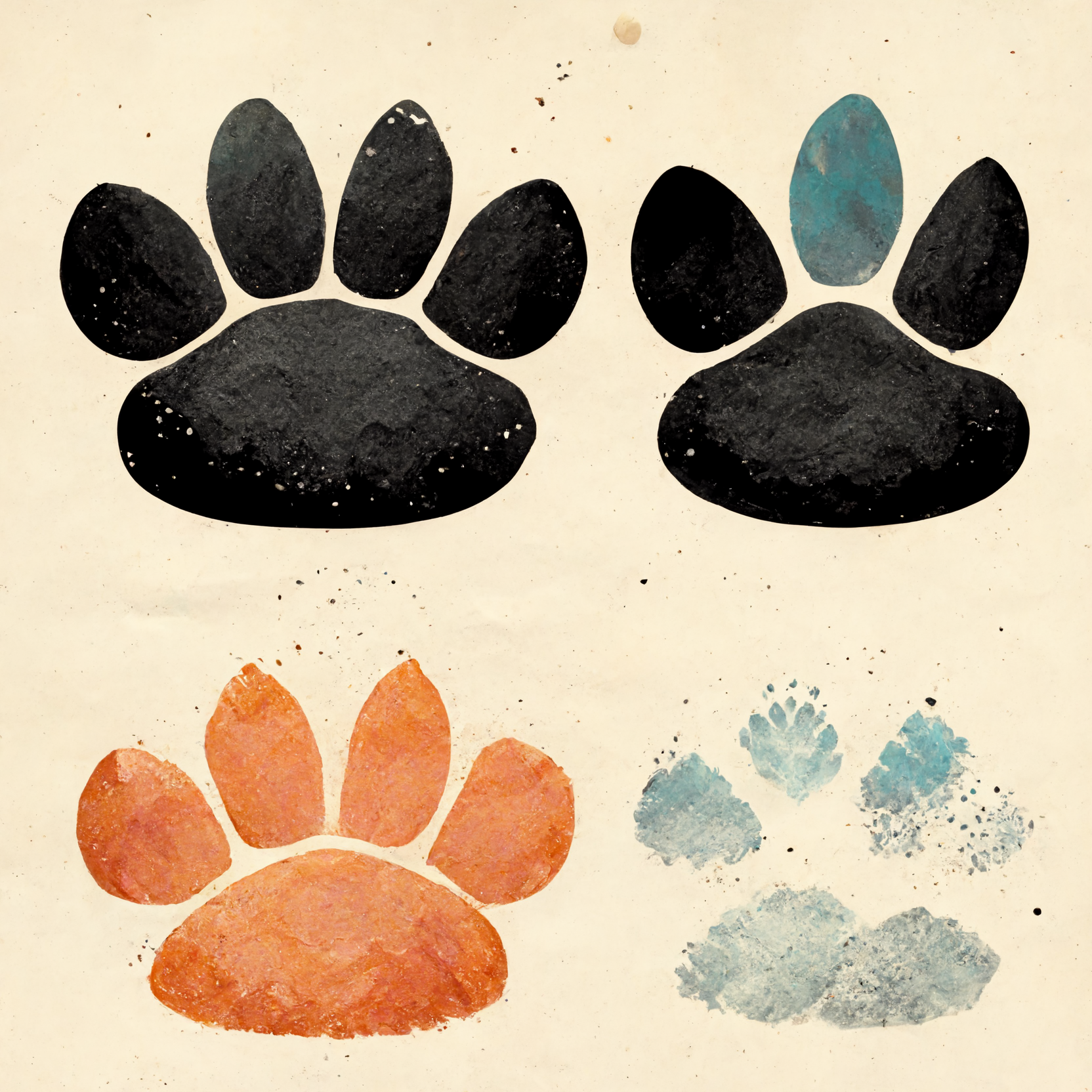 dog paw print clipart