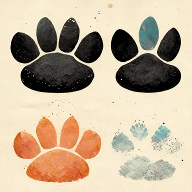 dog paw print clipart